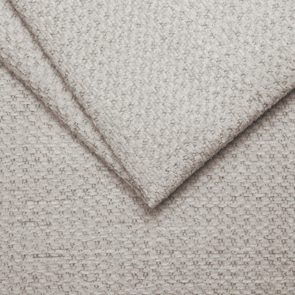 ECKSOFA ORIO Naturfarben Chenille Zierkissen, Kopfteilverstellung, Sitzvorzug  - Schwarz/Naturfarben, Basics, Textil/Metall (183/250cm) - Livetastic