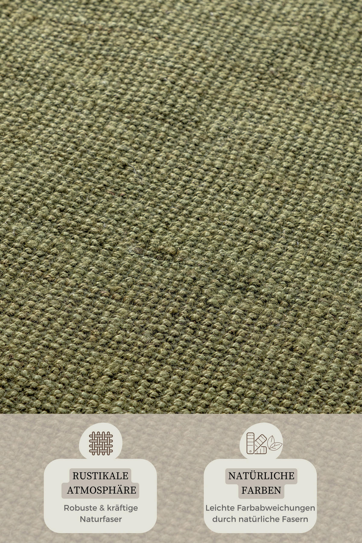 LÄUFER 80/200 cm Bouclé  - Olivgrün, Basics, Textil (80/200cm)