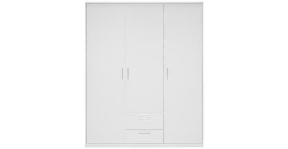 DREHTÜRENSCHRANK 157/194/54 cm 3-türig  - Silberfarben/Weiß, Basics, Holzwerkstoff/Kunststoff (157/194/54cm) - Xora