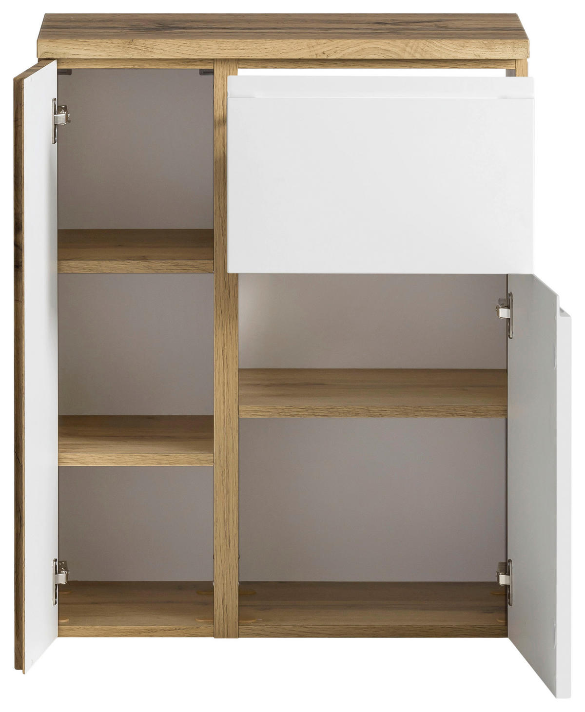UNTERSCHRANK in   - Weiss/Eiche Wotan, Modern, Holzwerkstoff (65/79/35cm) - Held