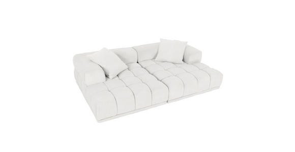 SOFAELEMENT in Flachgewebe Weiß  - Schwarz/Weiß, KONVENTIONELL, Kunststoff/Textil (125/66/155cm) - Carryhome