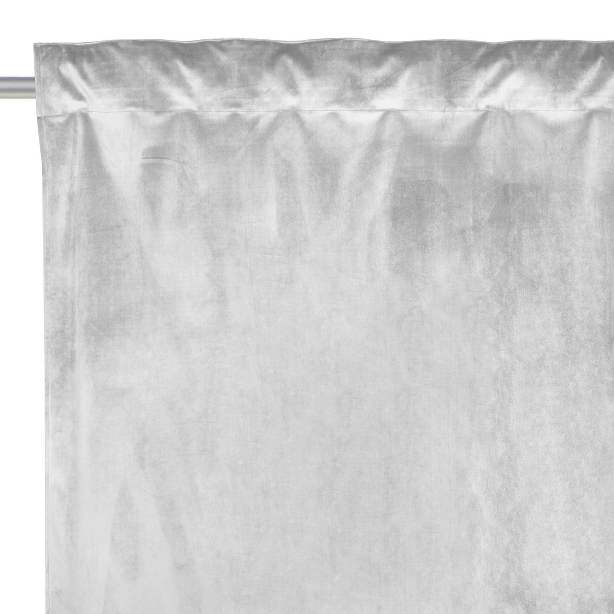 Vorhang mit Samt-Oberfläche in Grau bestellen