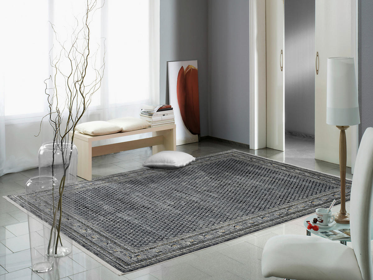 WEBTEPPICH 240/340 cm Monza Dunkelgrau  - Dunkelgrau, KONVENTIONELL, Textil (240/340cm) - Dieter Knoll