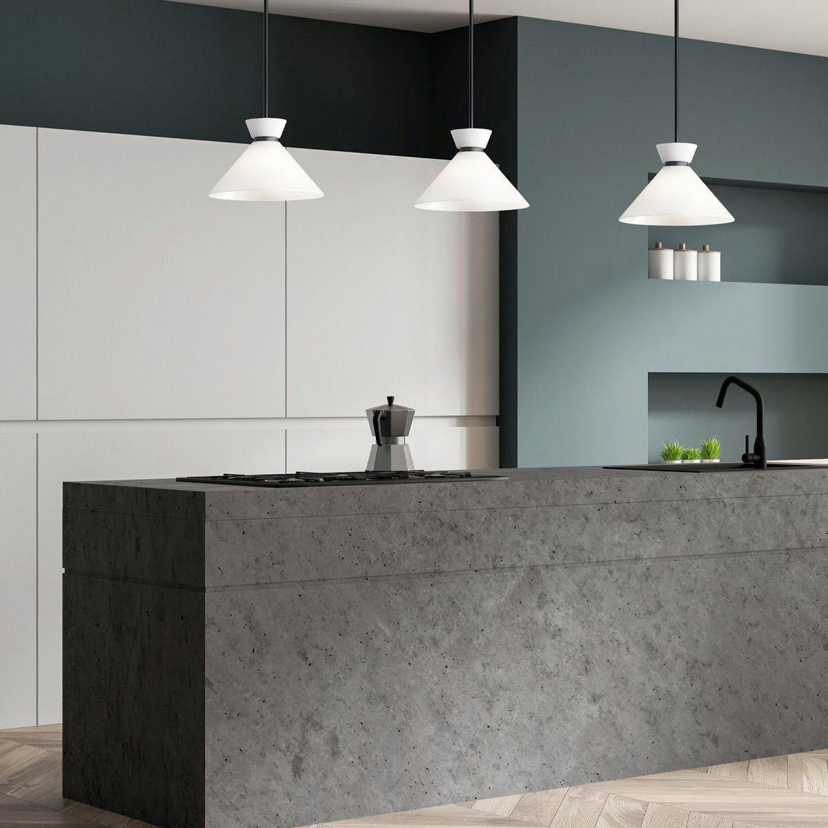 HÄNGELEUCHTE 22,9/35,8 cm  - Schwarz, KONVENTIONELL, Glas/Metall (22,9/35,8cm) - Elstead Lighting