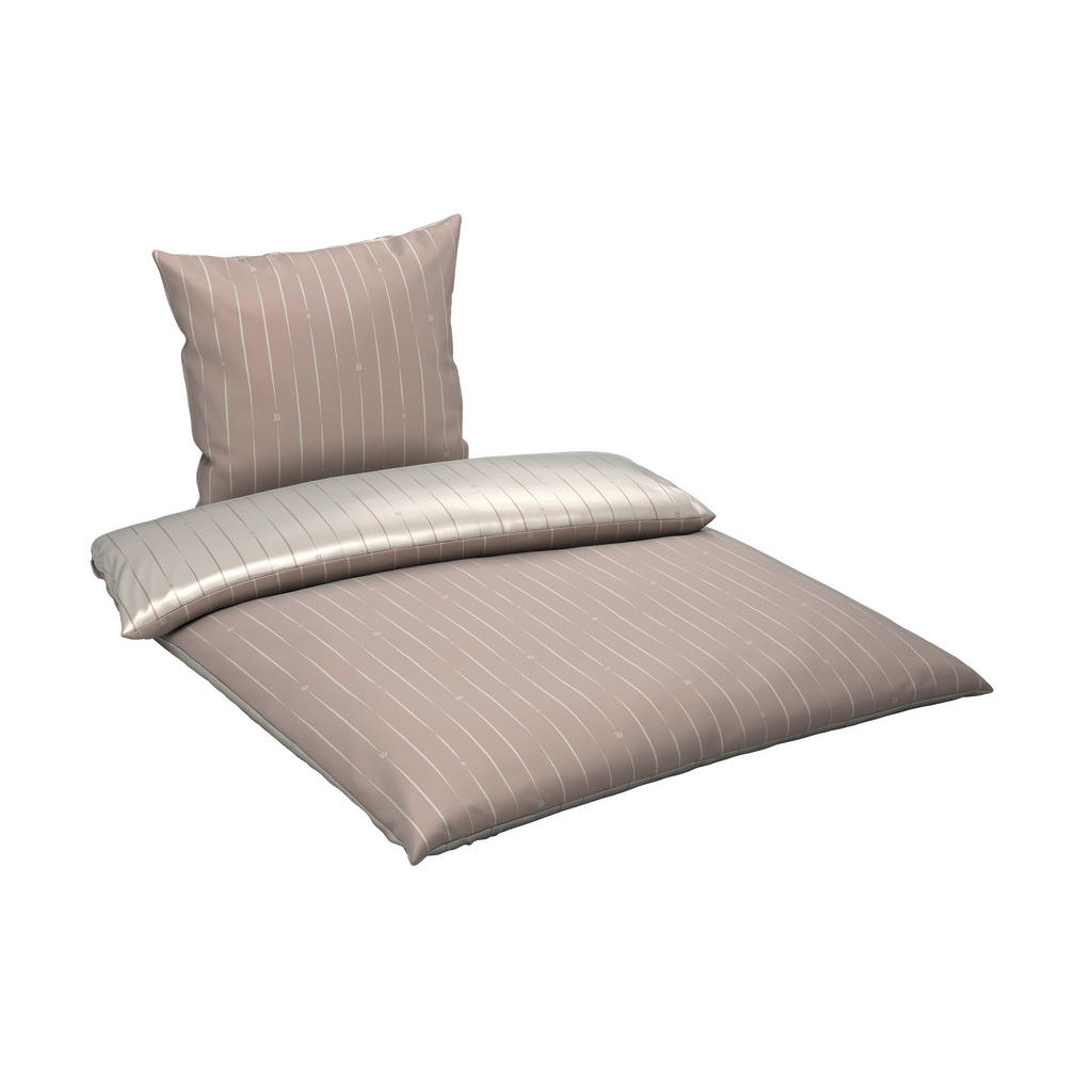Thumbnail - Dieter Knoll Wendebettwäsche Stripes DK, Beige, Textil, Streifen, 135x200 cm, Oeko-Tex® Standard 100, Oeko-Tex® Made IN ...