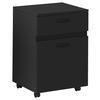 ROLLCONTAINER 45/65/40 cm  - Schwarz, KONVENTIONELL, Holzwerkstoff/Metall (45/65/40cm) - Stylife