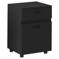 ROLLCONTAINER 45/65/40 cm  - Schwarz, KONVENTIONELL, Holzwerkstoff/Metall (45/65/40cm) - Stylife