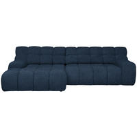 ECKSOFA  in Webstoff Dunkelblau  180/297 cm  - Schwarz/Dunkelblau, MODERN, Kunststoff/Textil (180/297cm) - Welnova
