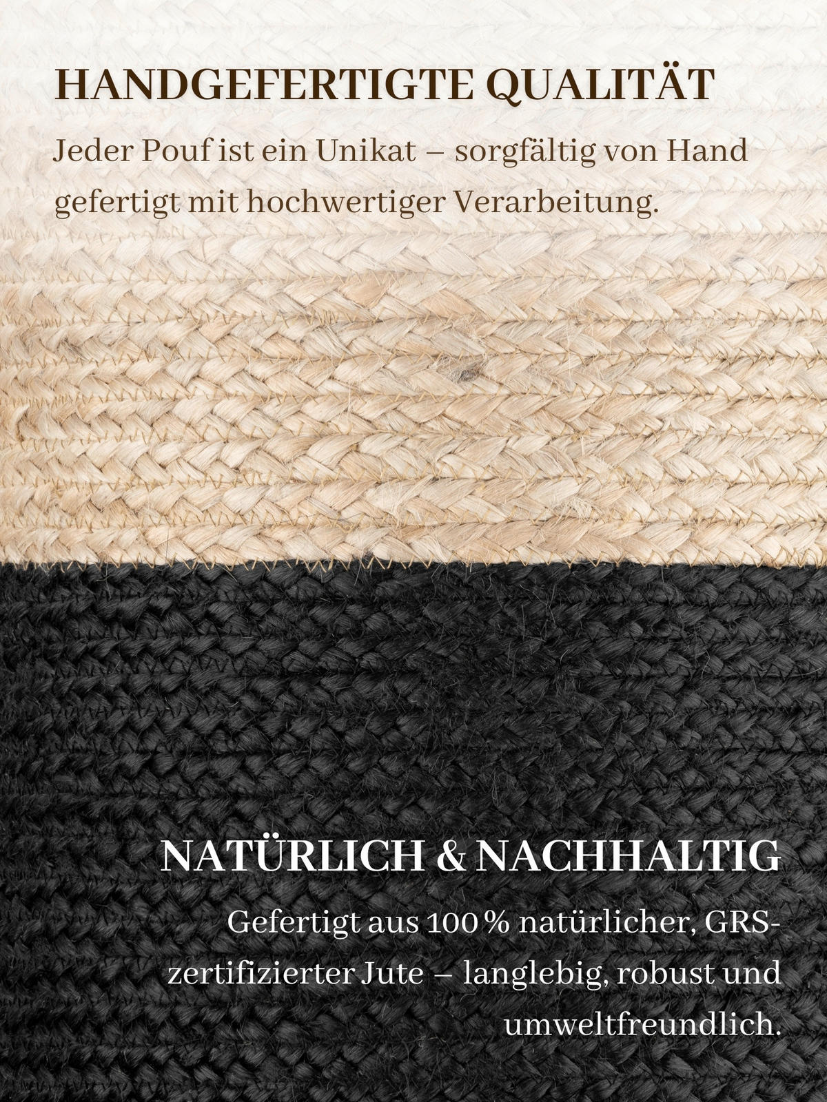 POUF Struktur Uni 40/40/40 cm  - Goldfarben/Schwarz, Design, Textil (40/40/40cm)