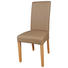 STUHL Lederlook Taupe - Taupe/Naturfarben, LIFESTYLE, Holz/Textil (42/95/54cm) - CARRYHOME