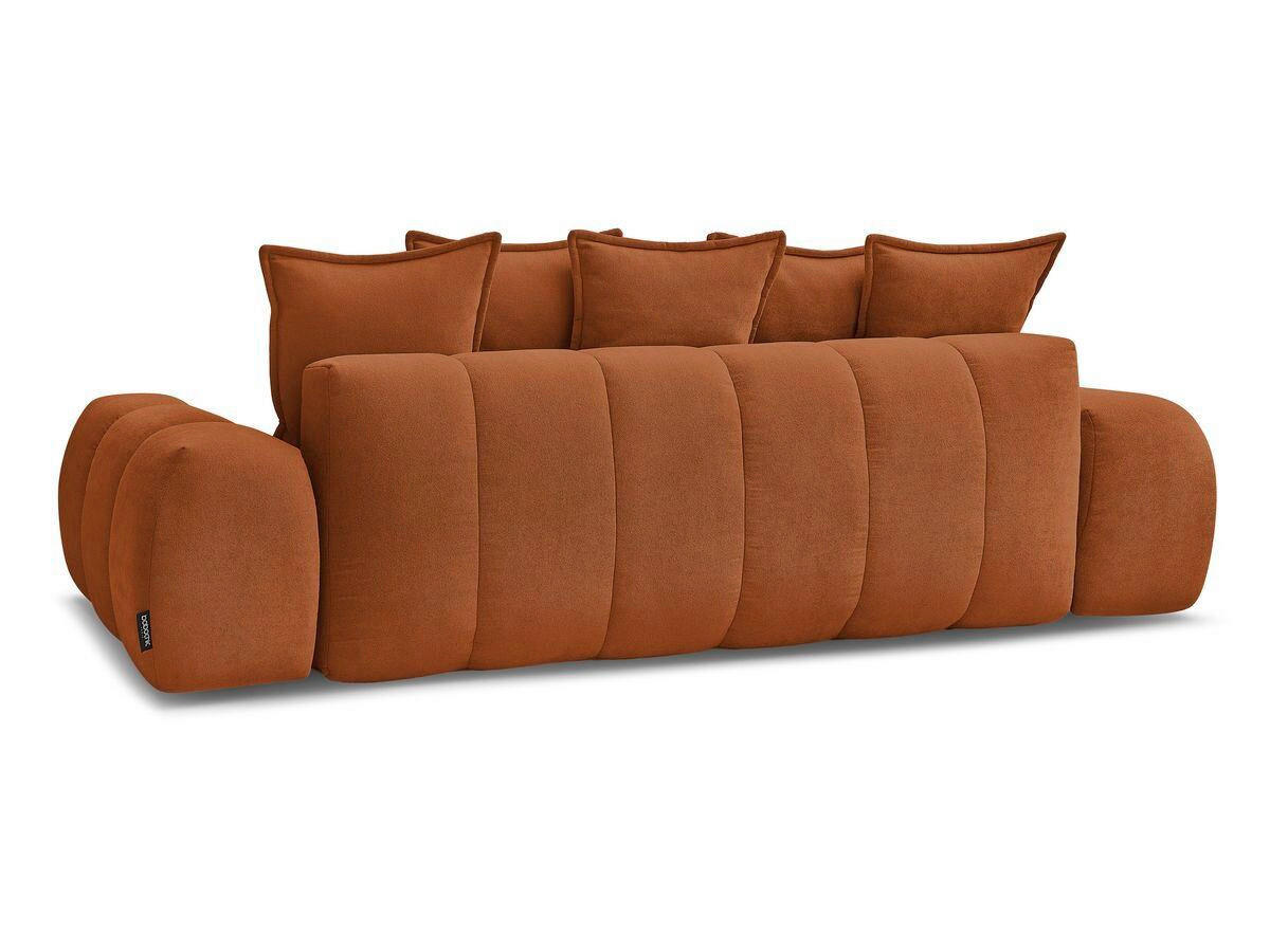 3-SITZER-SOFA EVEREST Struktur Orange  - Schwarz/Orange, MODERN, Kunststoff/Textil (278/90/115cm)