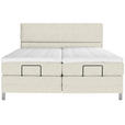 BOXSPRINGBETT 180/200 cm  in Creme  - Chromfarben/Creme, KONVENTIONELL, Kunststoff/Textil (180/200cm) - Voleo