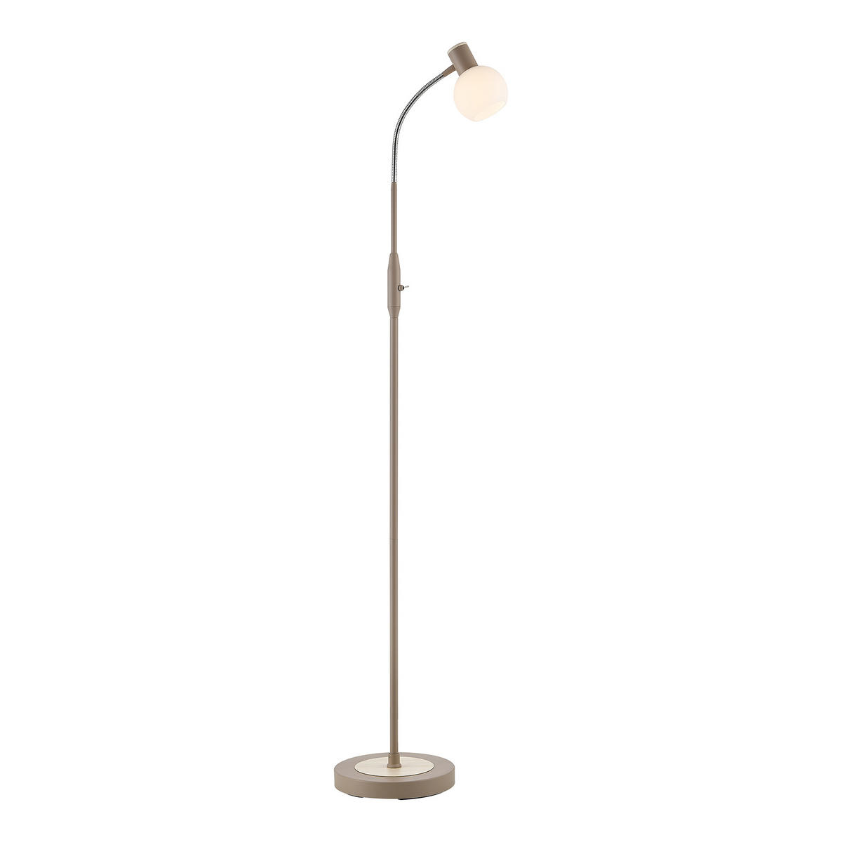 STEHLEUCHTE Merope 23/146 cm   - Sandfarben/Eschefarben, Basics, Glas/Metall (23/146cm) - Novel