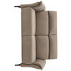 2-SITZER-SOFA in Mikrofaser Taupe  - Taupe/Schwarz, Konventionell, Textil/Metall (178/103/95cm) - Dieter Knoll