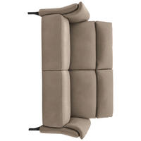 2-SITZER-SOFA in Mikrofaser Taupe  - Taupe/Schwarz, Konventionell, Textil/Metall (178/103/95cm) - Dieter Knoll