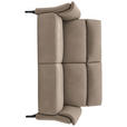 2-SITZER-SOFA  in Mikrofaser Taupe  - Taupe/Schwarz, KONVENTIONELL, Textil/Metall (178/103/95cm) - Dieter Knoll