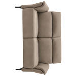 2-SITZER-SOFA  in Mikrofaser Taupe  - Taupe/Schwarz, KONVENTIONELL, Textil/Metall (178/103/95cm) - Dieter Knoll