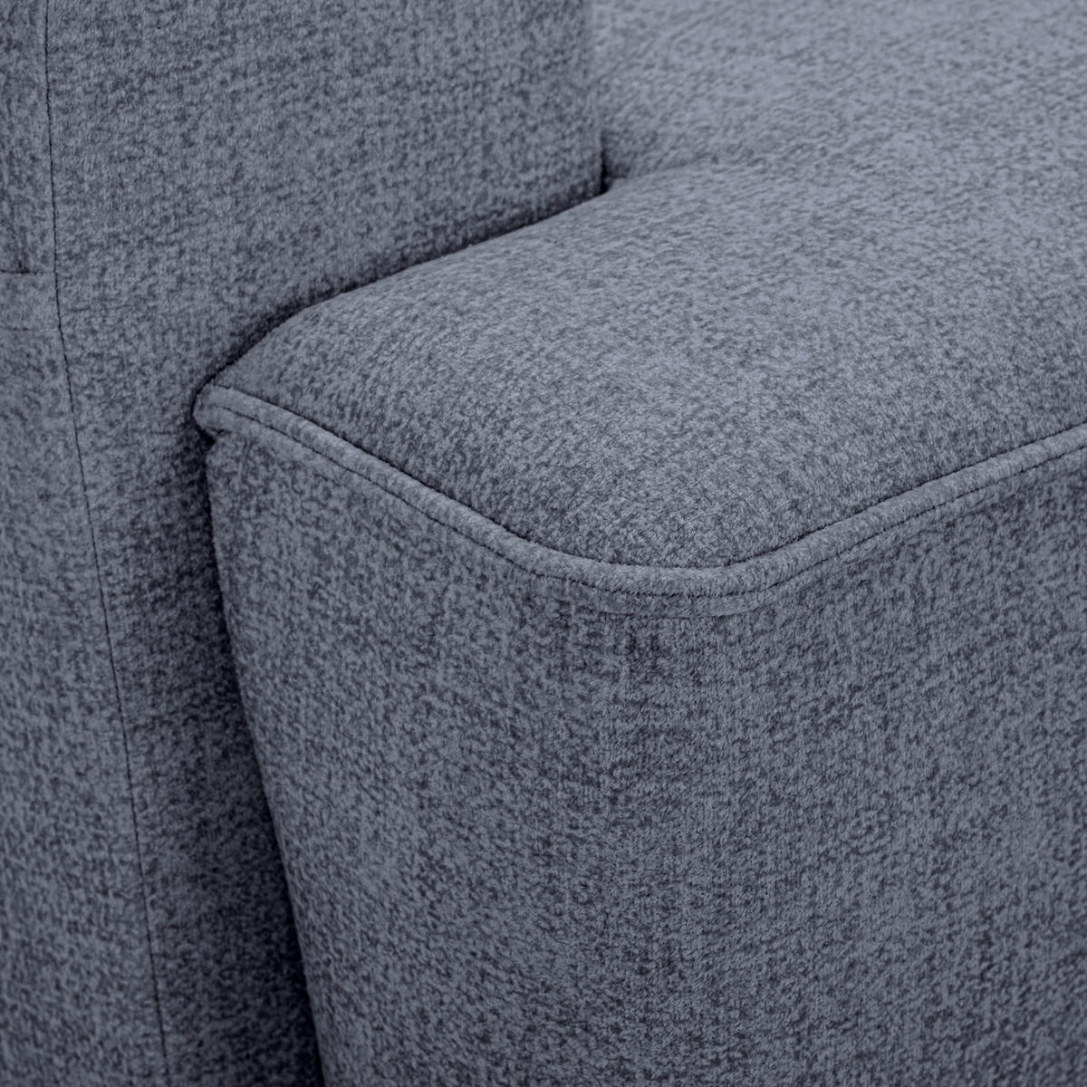 ECKSOFA in Mikrofaser Blau  - Blau/Schwarz, KONVENTIONELL, Kunststoff/Textil (295/169cm) - Carryhome