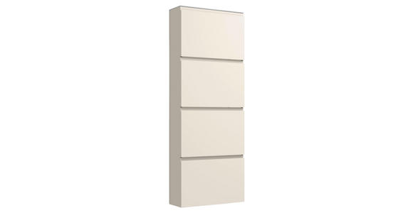 SCHUHKIPPER Gardasee in 60/161/22 cm - Taupe, Design, Glas/Holzwerkstoff (60/161/22cm) - Moderano