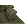 ECKSOFA in Webstoff Olivgrün  216/297 cm  - Schwarz/Olivgrün, Design, Holz/Textil (216/297cm) - Xora