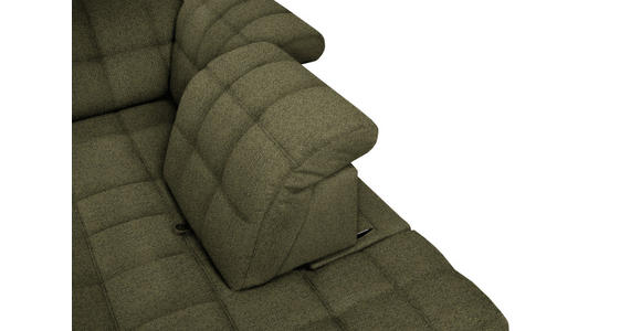 ECKSOFA in Webstoff Olivgrün 216/297 cm - Schwarz/Olivgrün, Design, Holz/Textil (216/297cm) - Xora