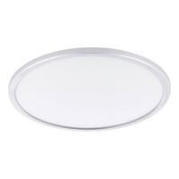 LED-DECKENLEUCHTE Campaspero 42/2,5 cm   - Silberfarben/Weiß, KONVENTIONELL, Kunststoff (42/2,5cm) - Eglo