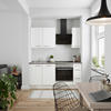 KÜCHENBLOCK 180 cm   in Weiß, Schieferfarben  - Schieferfarben/Edelstahlfarben, MODERN, Holzwerkstoff/Metall (180cm) - Nobilia