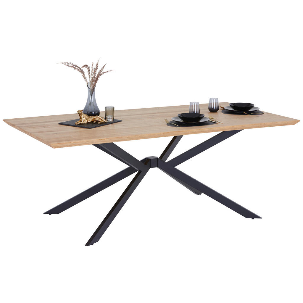 Esstisch mit Echtholz-Platte Woodstyle 200x100cm Wildeiche