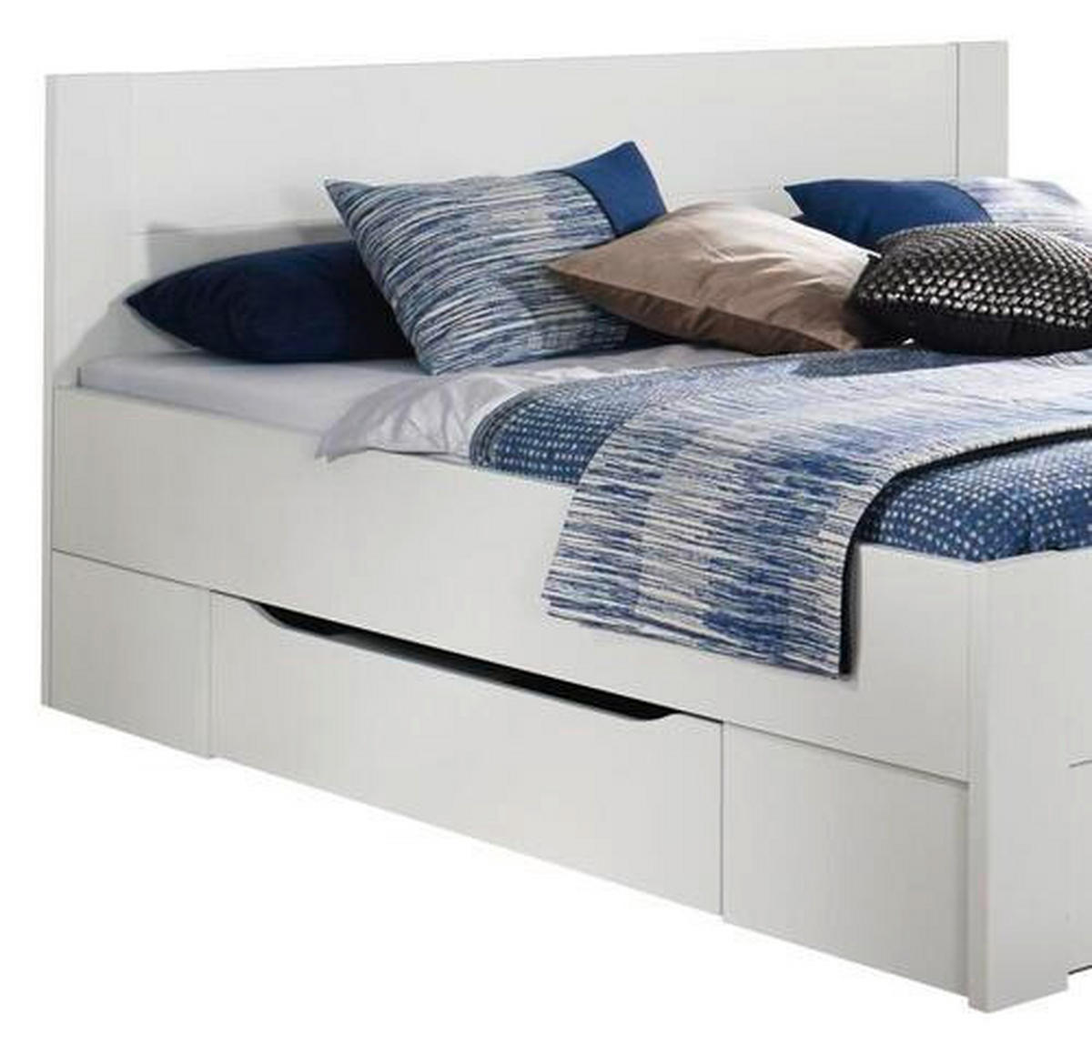 TÁROLÓS ÁGY 160/200 cm  fehér  - fehér, Basics, faalapú anyag (160/200cm) - Rauch Möbel