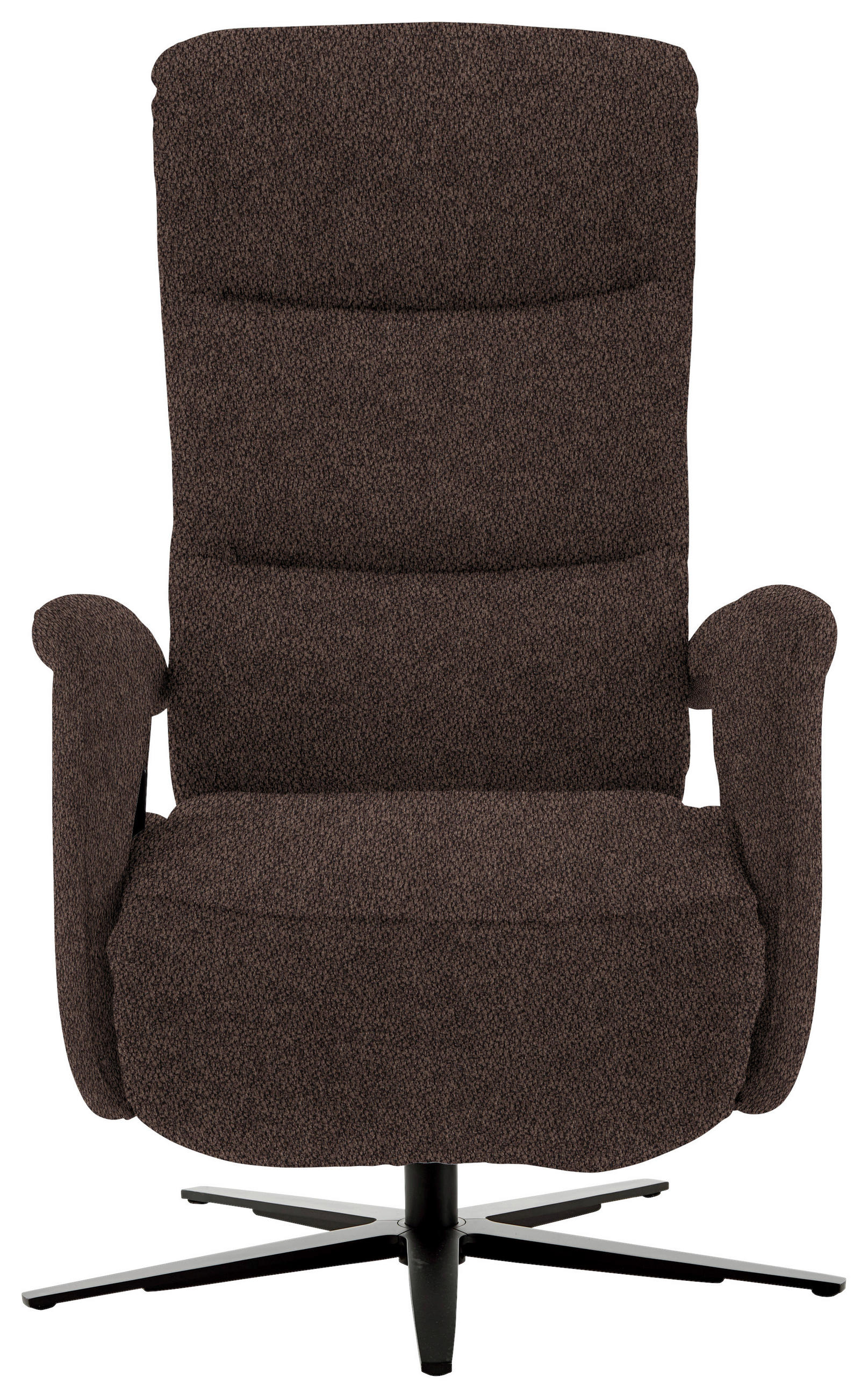 RELAXSESSEL in Textil Braun  - Schwarz/Braun, Design, Textil/Metall (71/112/83cm) - Beldomo Style