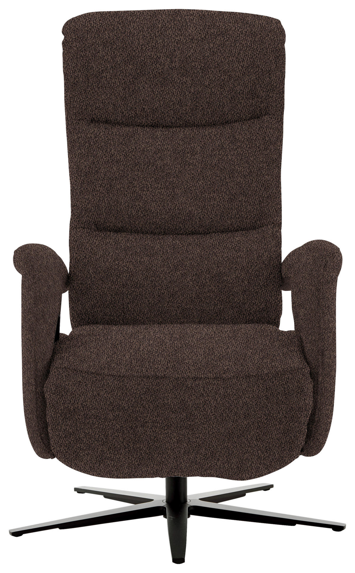 RELAXSESSEL in Textil Braun  - Schwarz/Braun, Design, Textil/Metall (71/112/83cm) - Beldomo Style