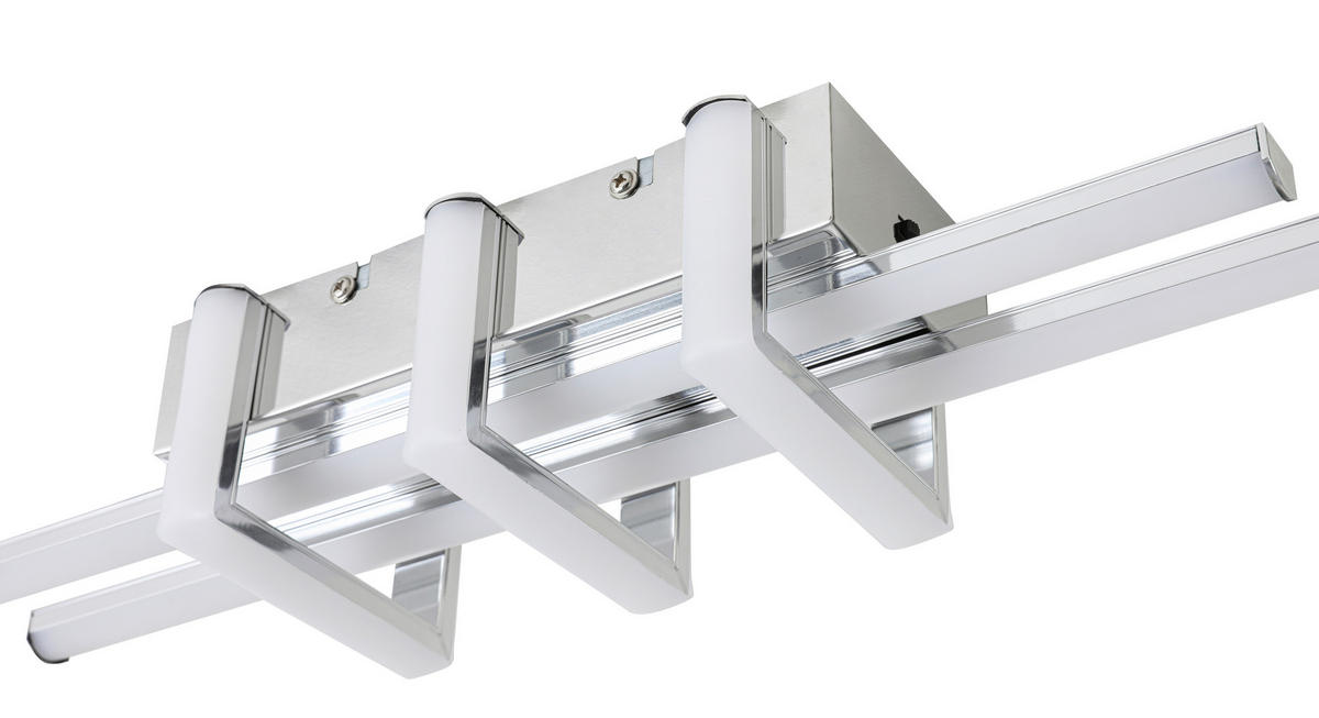 DECKENLEUCHTE 18 W    62/10,5/8 cm  - Chromfarben, Trend, Kunststoff/Metall (62/10,5/8cm) - Collett's Monde