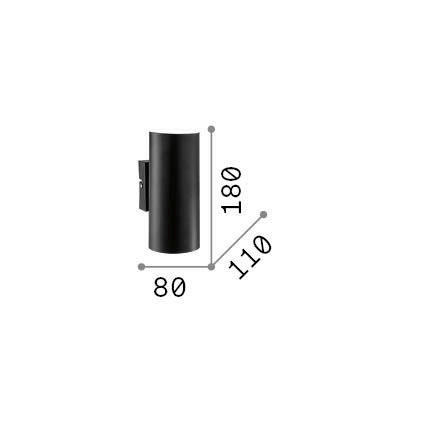 WANDLEUCHTE 8/18/11 cm   - Weiß, Design, Metall (8/18/11cm) - Ideal Lux