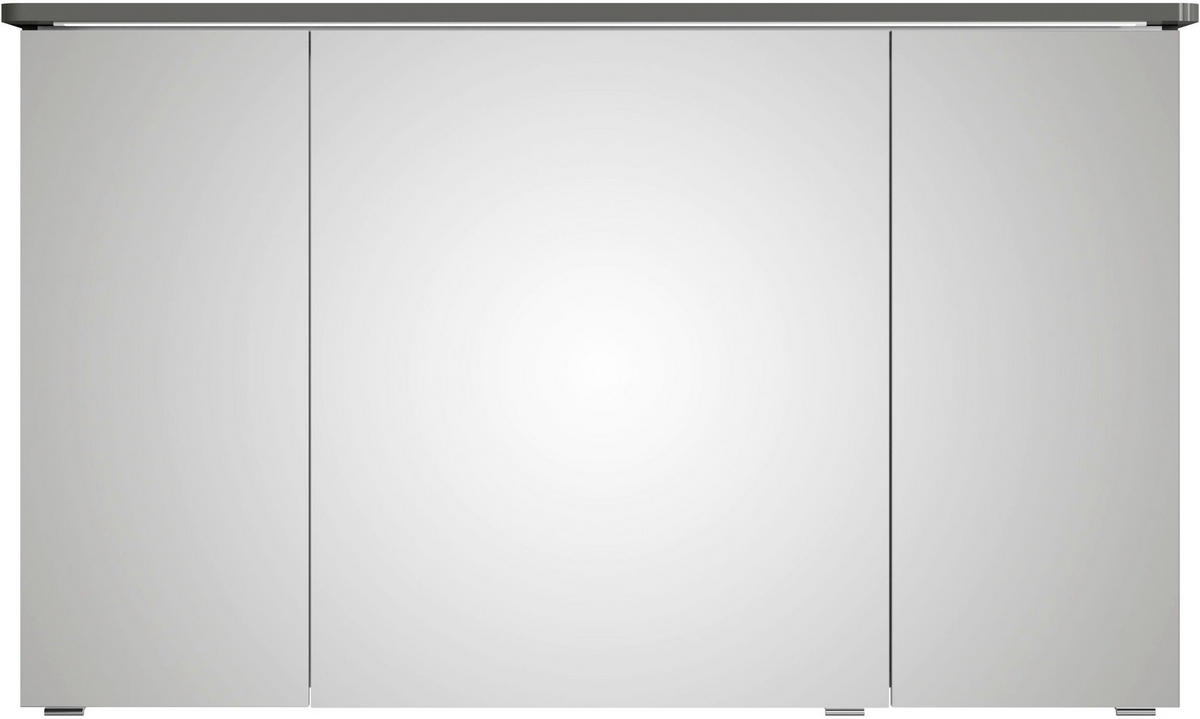 SPIEGELSCHRANK 120/72,2/17 cm  - Grau Hochglanz, Basics, Glas/Holzwerkstoff (120/72,2/17cm) - Sadena
