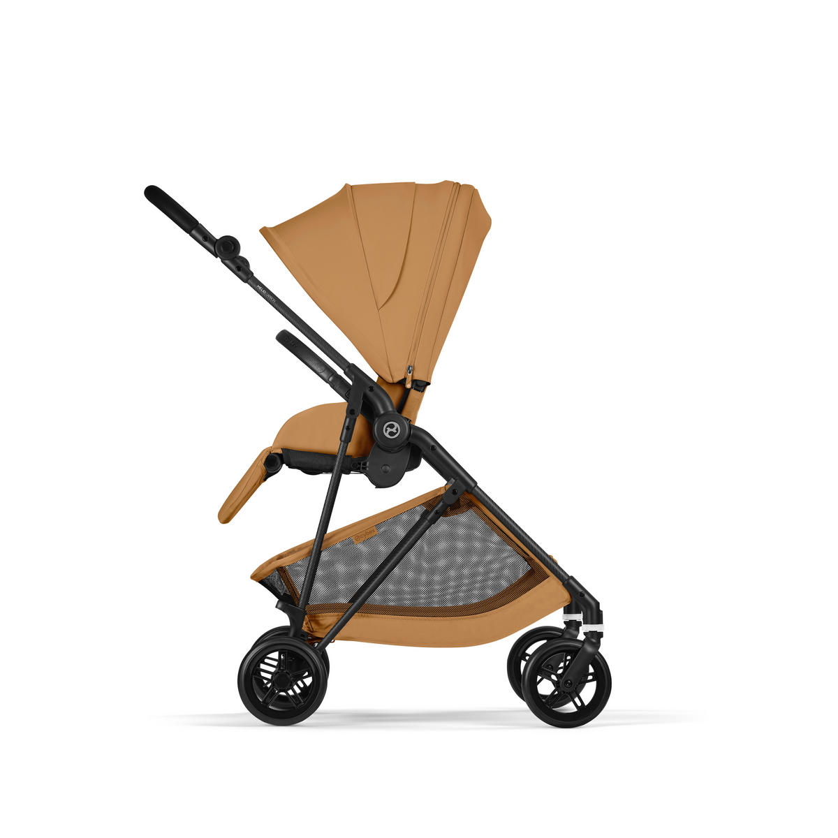 KINDERWAGEN  Melio Carbon  Cinnamon Yellow  - Dunkelgelb/Schwarz, Basics, Textil/Metall (82-91/49/96,5 - 107cm) - cybex GOLD