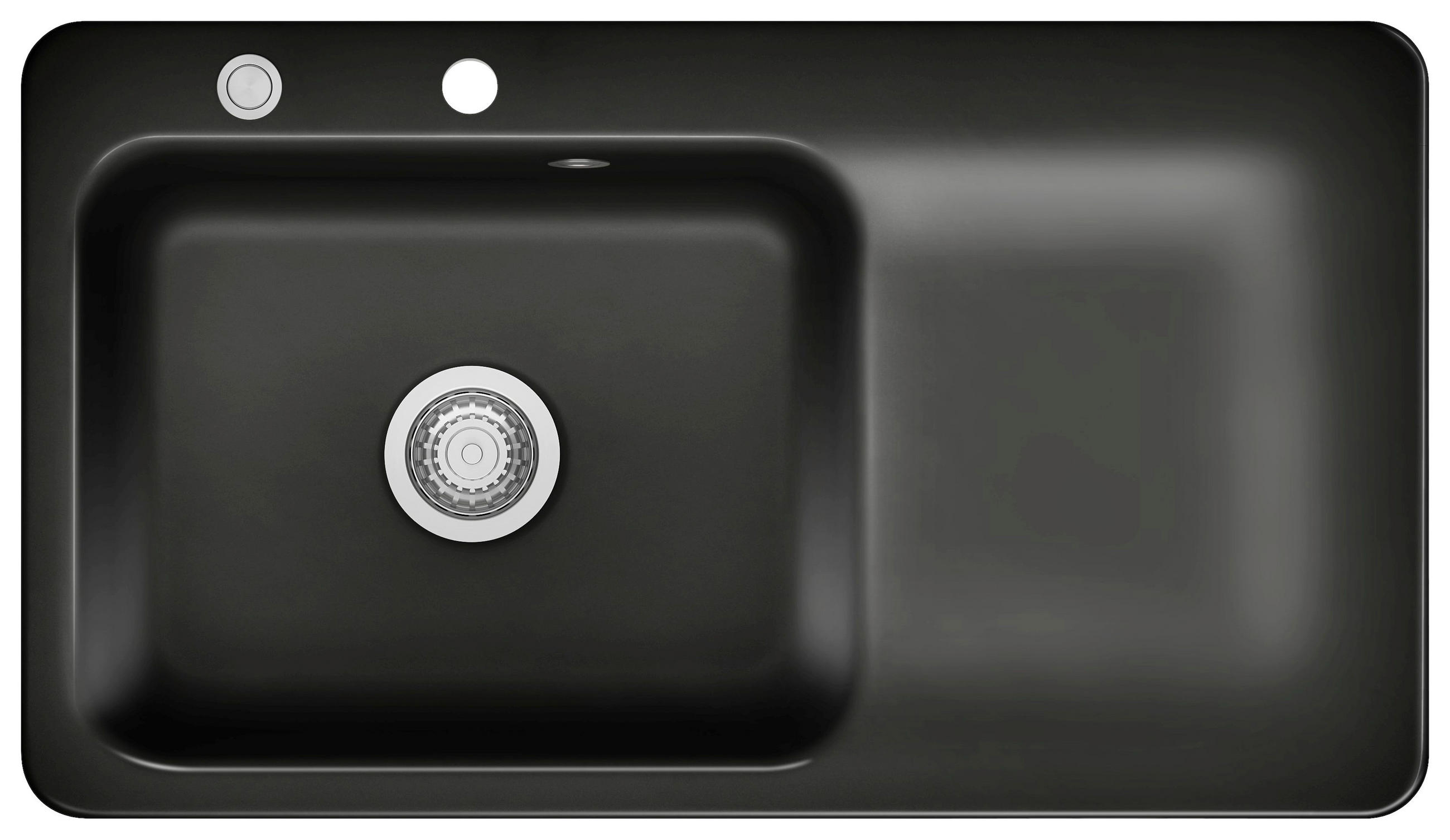 SPÜLE Juna 90 / 50150268  - Schwarz Hochglanz, Basics, Keramik (90/20/51cm) - Systemceram