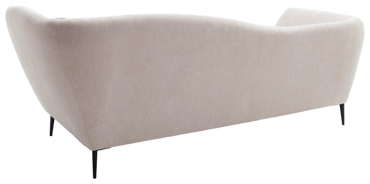 RÉCAMIERE Naturfarben Chenille Zierkissen, Rücken echt  - Schwarz/Naturfarben, KONVENTIONELL, Textil/Metall (224/70/97cm) - Hom`in