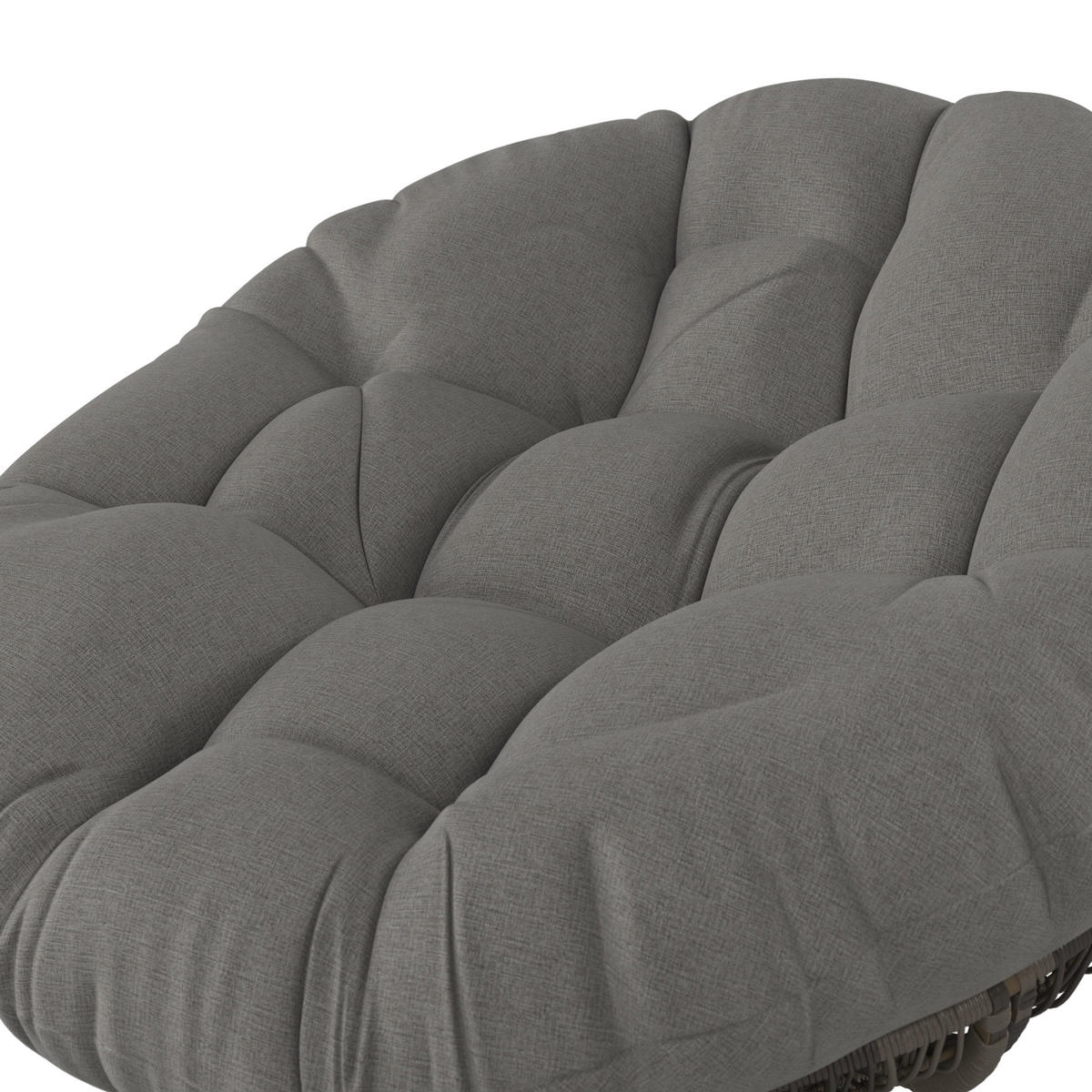 Papasansessel 95/84/77 cm  - Braun/Grau, KONVENTIONELL, Kunststoff/Metall (95/84/77cm) - Ambia Garden