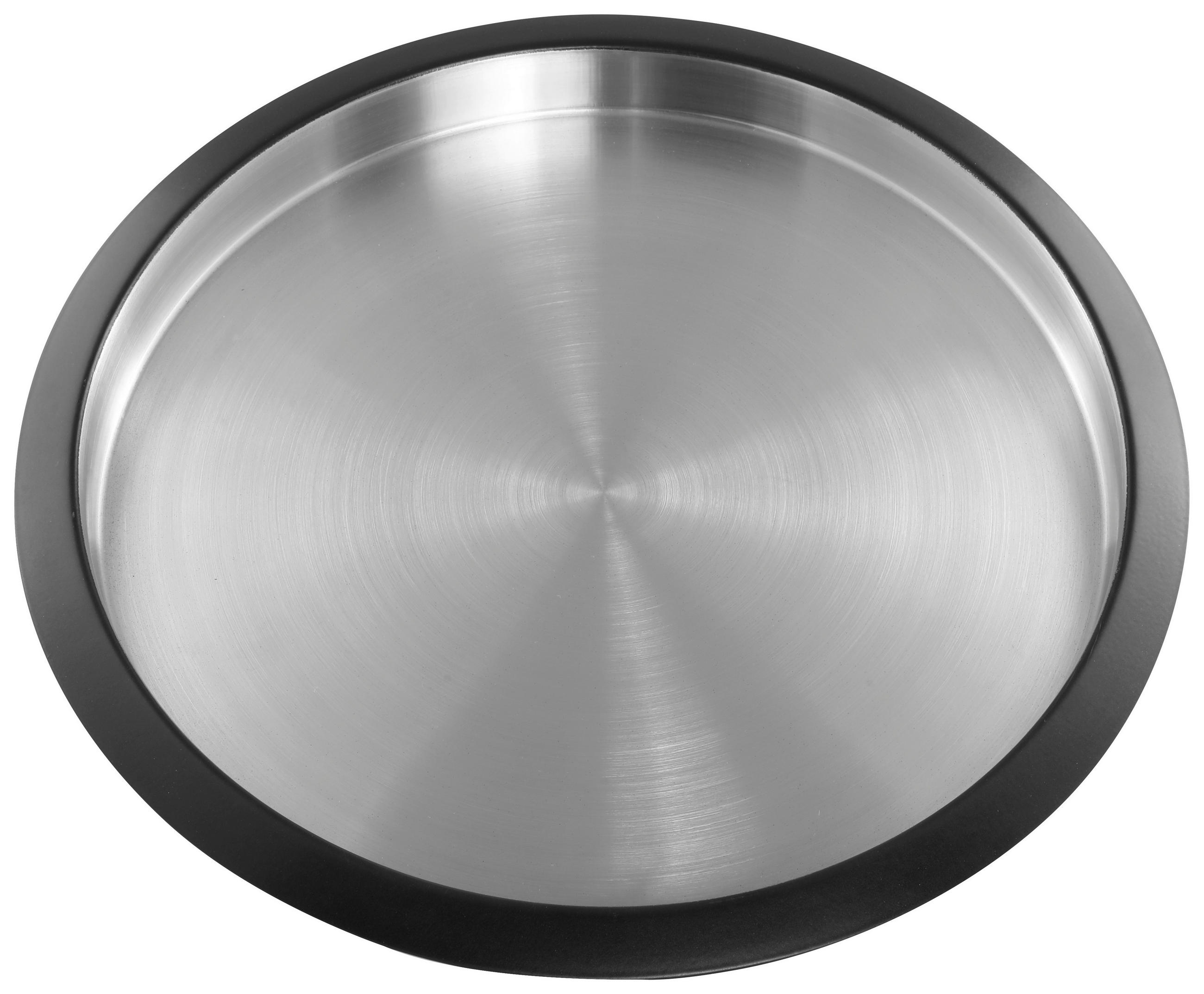 TABLETT 40/2,5 cm    - Edelstahlfarben/Schwarz, Basics, Metall (40/2,5cm) - Novel