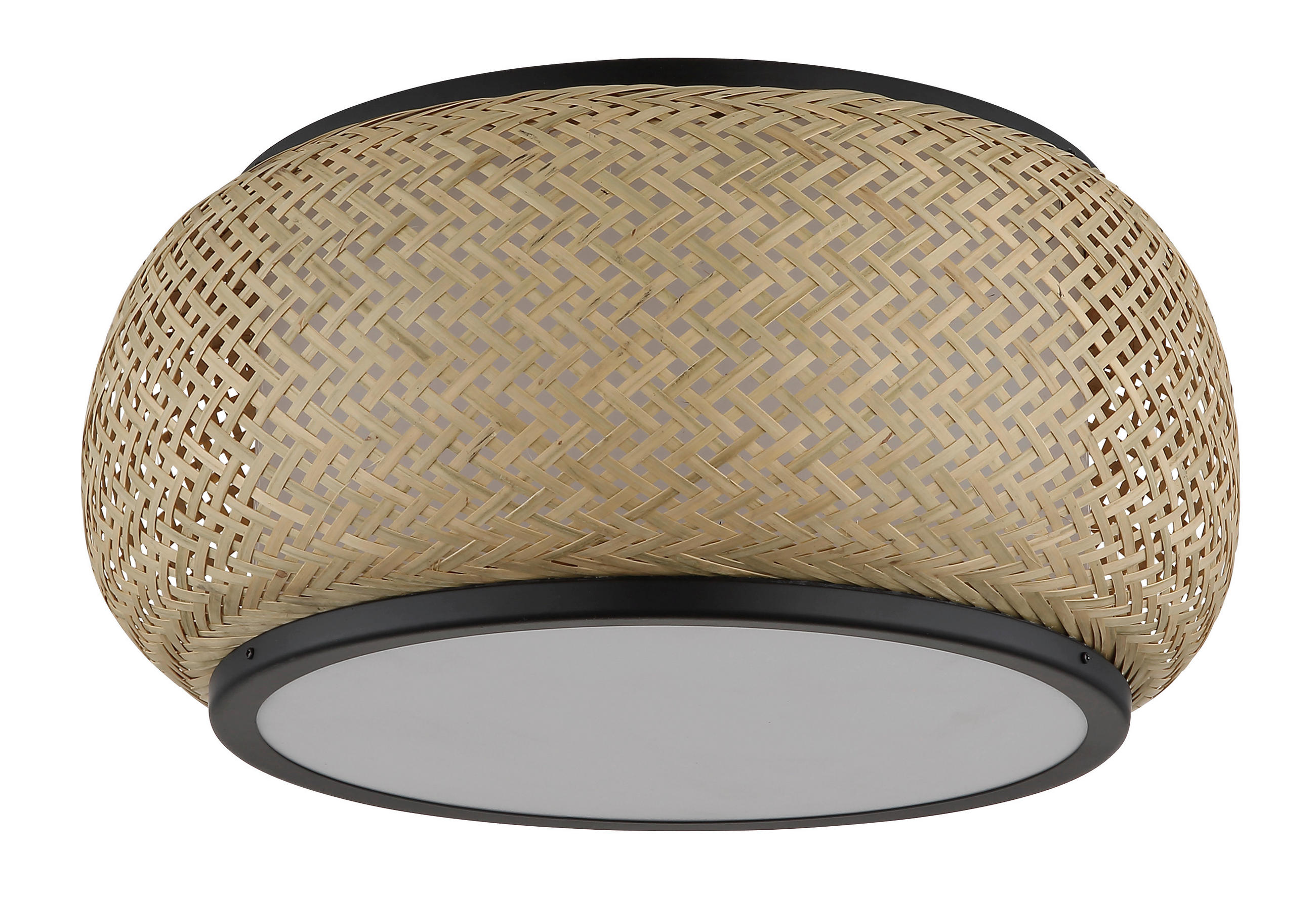 STROPNÍ LED SVÍTIDLO, 38/19,2 cm  - bílá/černá, Design, kov/dřevo (38/19,2cm) - Globo