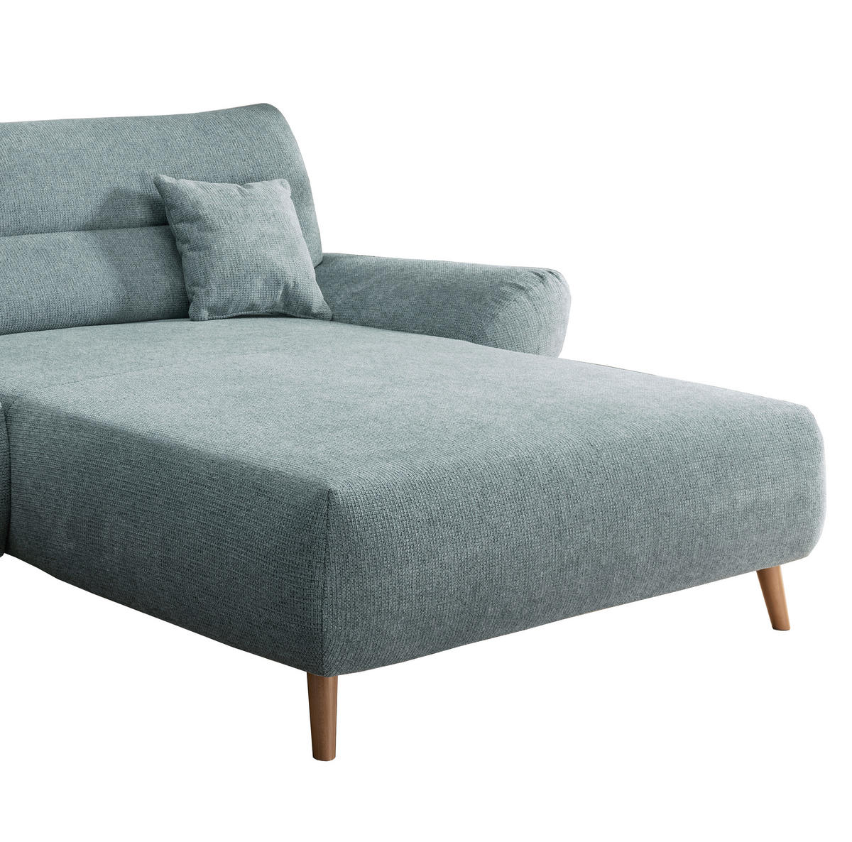 ECKSOFA in Chenille Mintgrün  - Wildeiche/Mintgrün, Modern, Holz/Textil (290/166cm) - MID.YOU