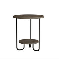 BEISTELLTISCH in Holzwerkstoff 40/40/45 cm  - Dunkelbraun/Schwarz, Design, Holzwerkstoff/Metall (40/40/45cm) - Livetastic