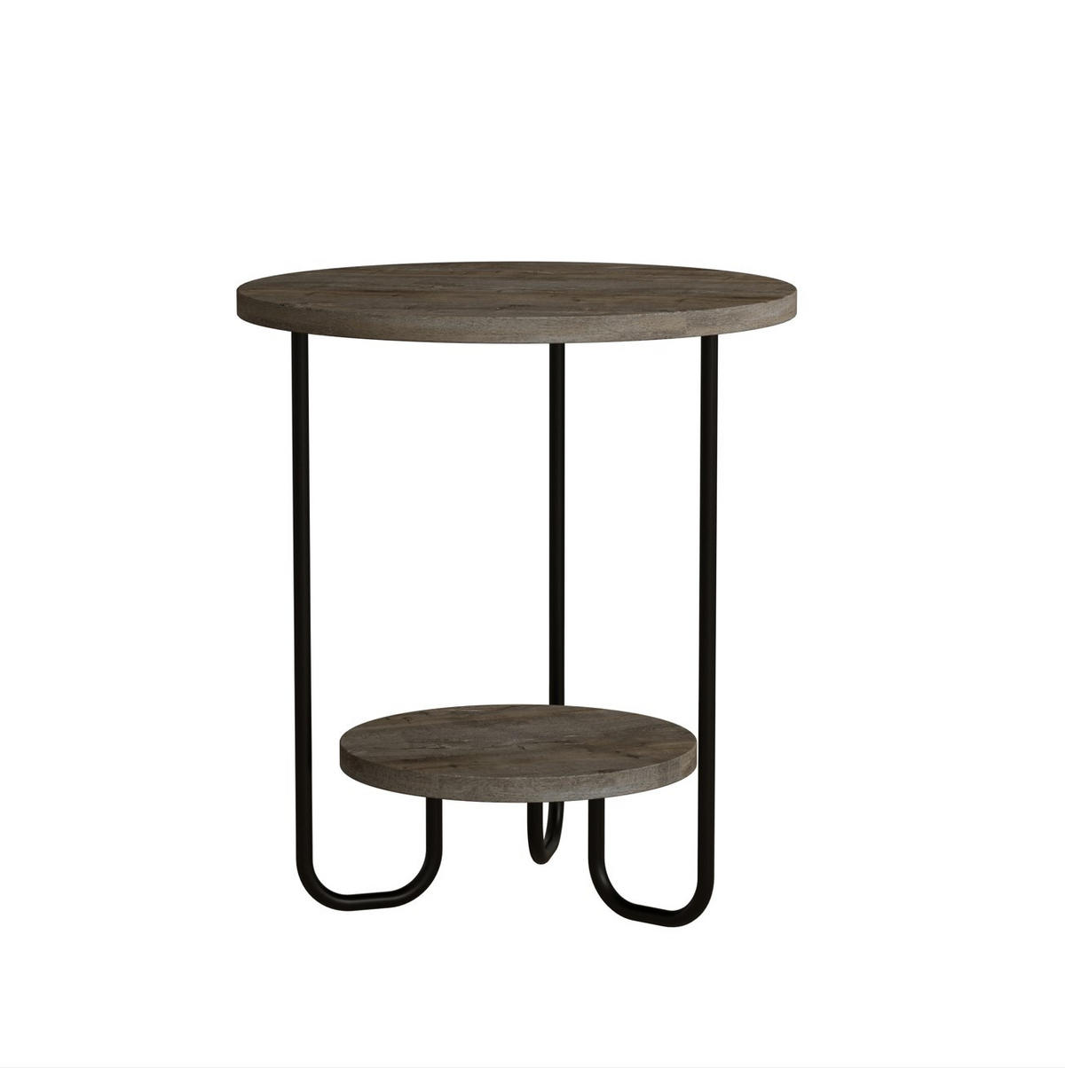 BEISTELLTISCH in Holzwerkstoff 40/40/45 cm  - Dunkelbraun/Schwarz, Design, Holzwerkstoff/Metall (40/40/45cm) - Livetastic