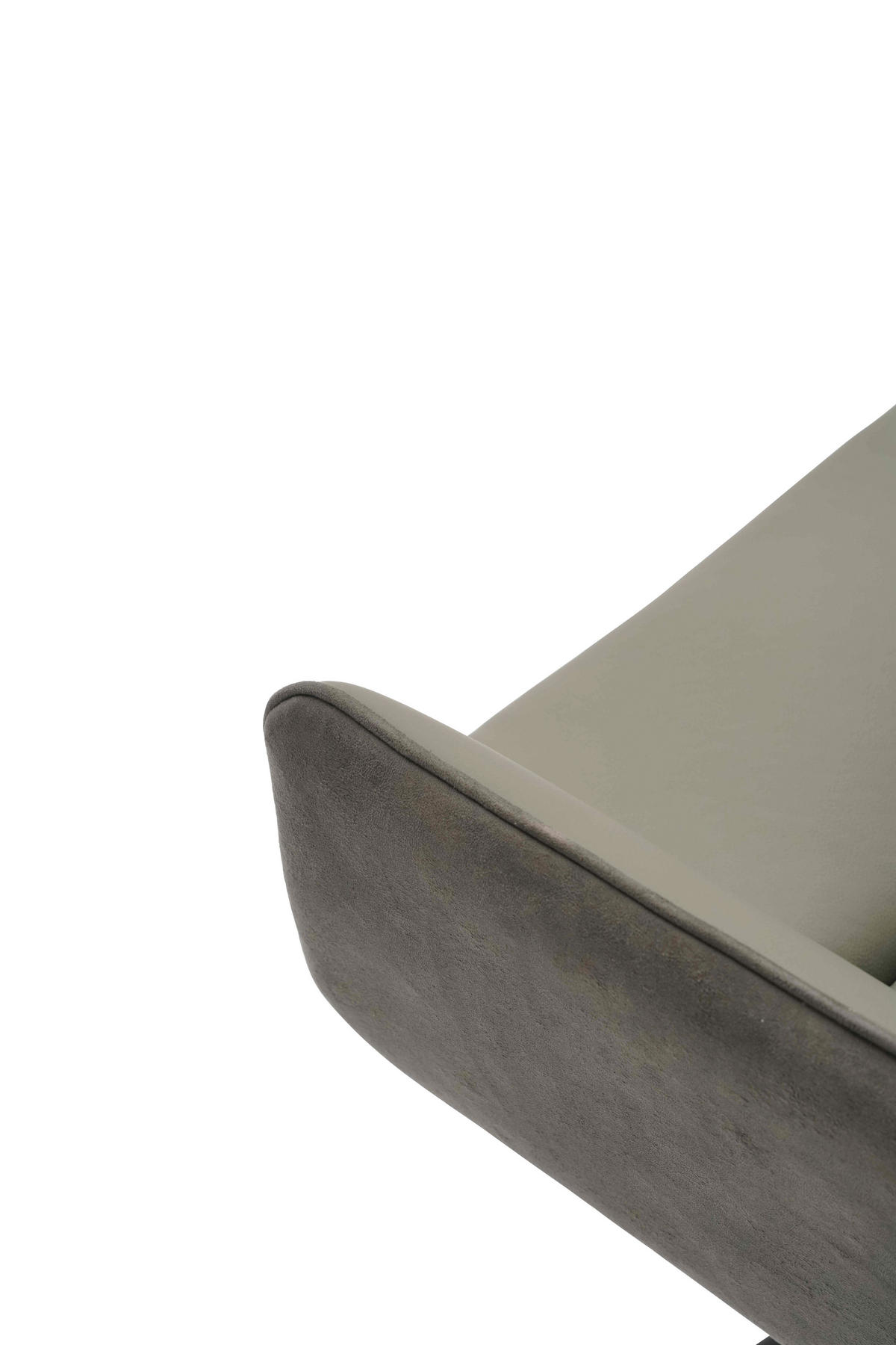 ARMLEHNSTUHL  in Eisen Mikrofaser Echtleder pigmentiert  - Anthrazit/Schwarz, Design, Leder/Textil (58/89/67cm) - Xora