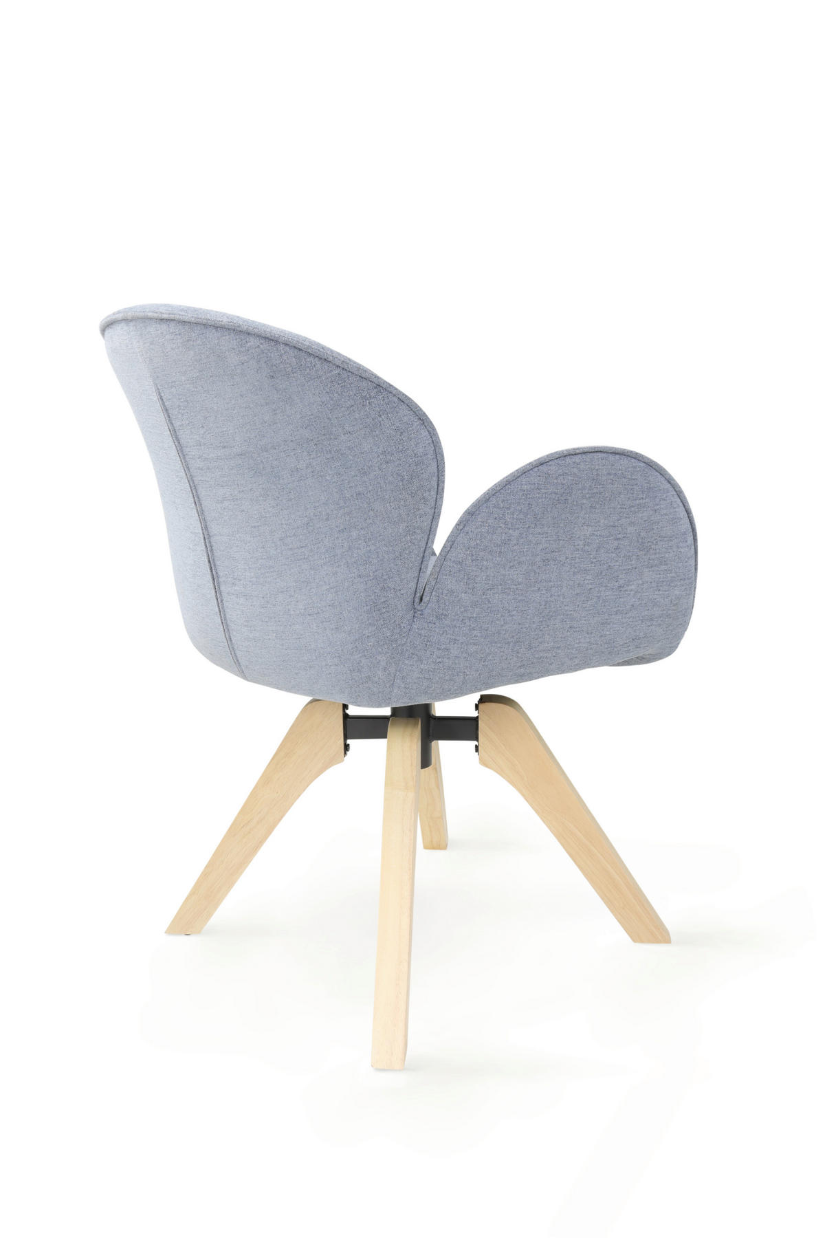 ARMLEHNSTUHL in Holz, Textil Blau, Hellbraun  - Hellbraun/Blau, Basics, Holz/Textil (61/82/63,5cm) - Tom Tailor