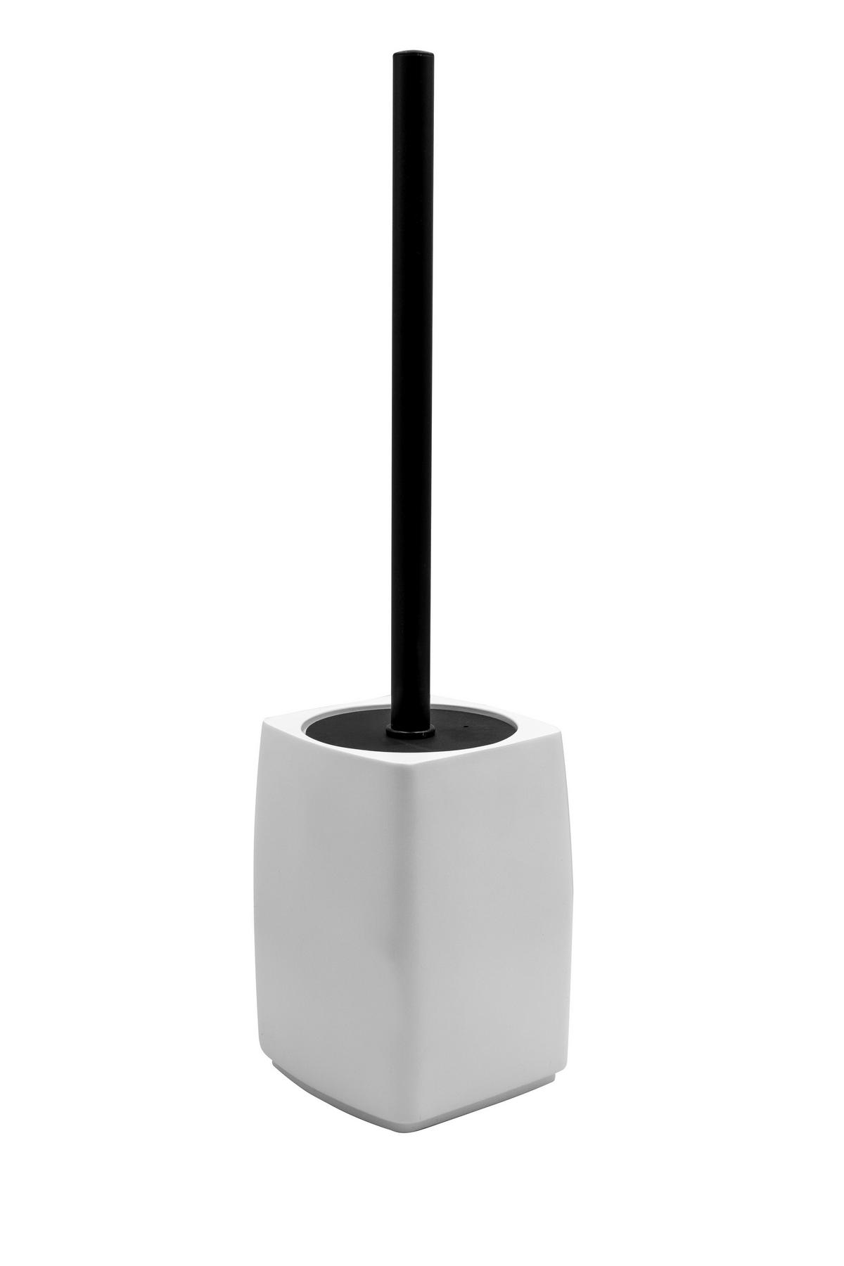 WC-BÜRSTENGARNITUR in Kunststoff  Kunststoff   - Weiss/Schwarz, Basics, Kunststoff (15,5/40,3/10,3cm) - Sadena