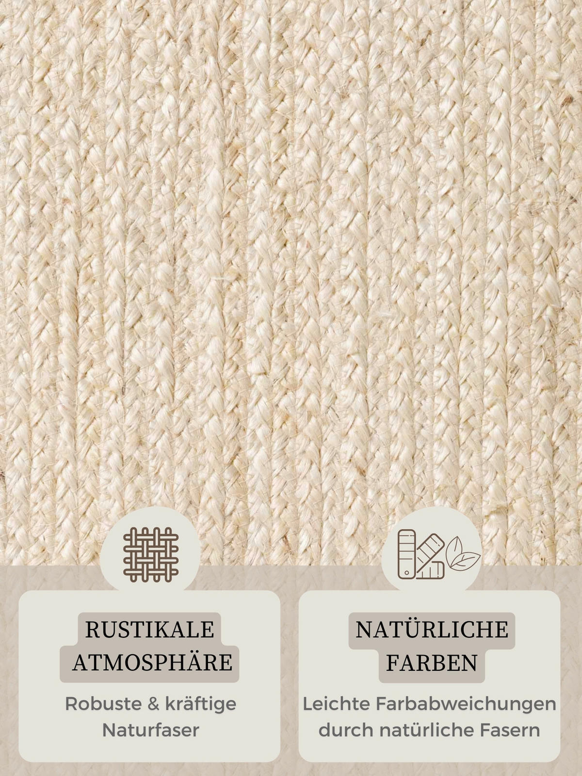 JUTETEPPICH 160/230 cm Jute Braided Champagner oval  - Champagner, Basics, Textil (160/230cm) - Hanse Home