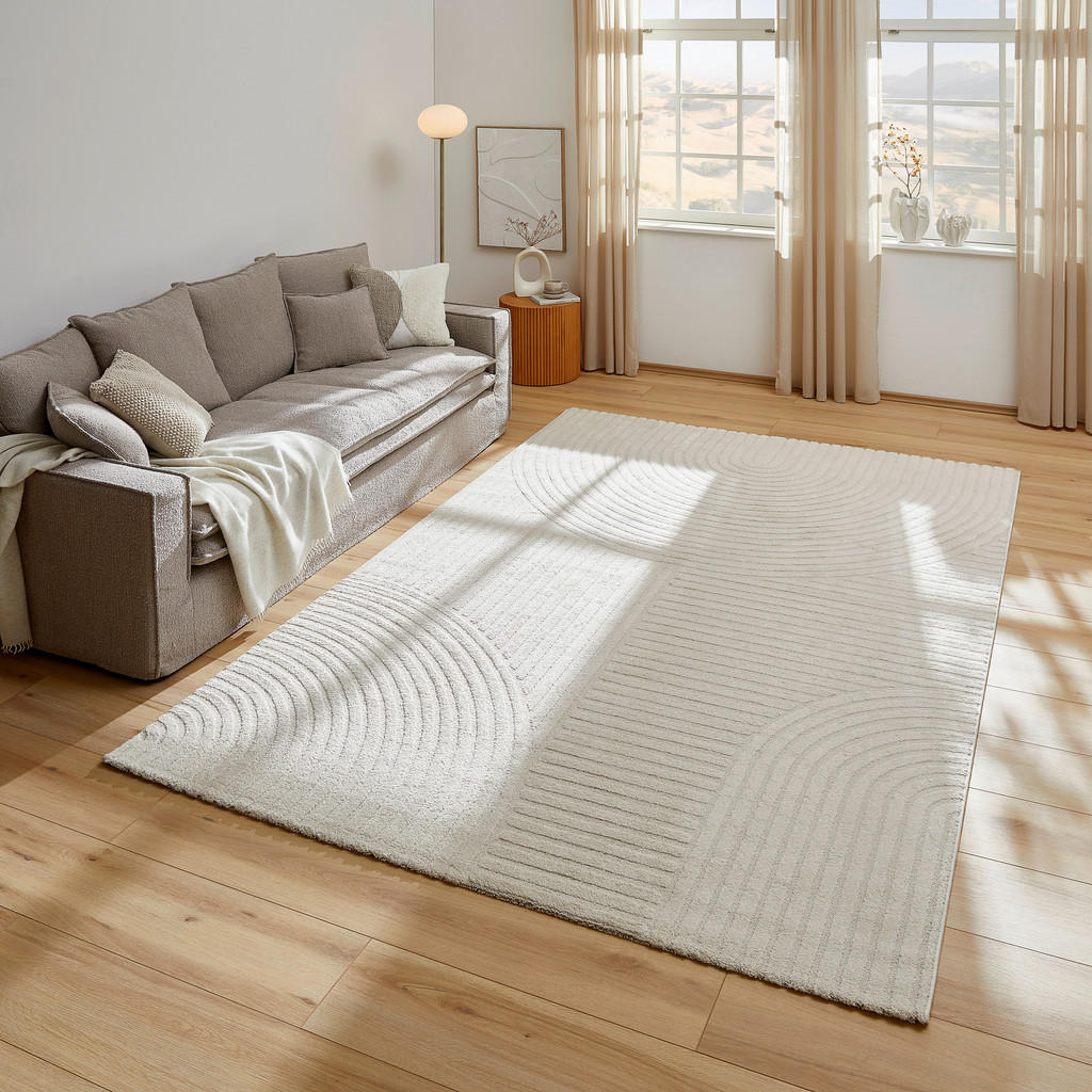 Thumbnail - Novel Webteppich Granada, Creme, Textil, Boho, rechteckig, 240x340 cm, ISO 9001, Bsci, Oeko-Tex® Standard 100, für Fußbo...