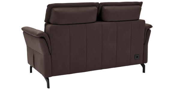 2-SITZER-SOFA in Leder Dunkelbraun  - Dunkelbraun/Schwarz, KONVENTIONELL, Leder/Metall (178/103/95cm) - Dieter Knoll