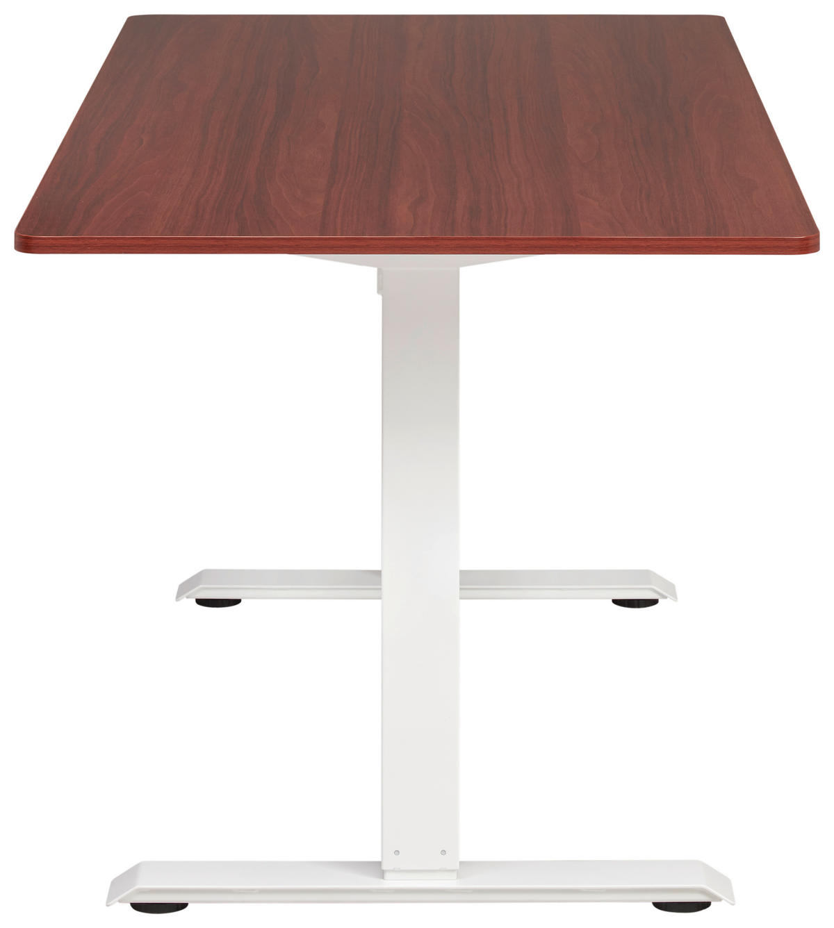 SCHREIBTISCH  in Weiß, Walnussfarben  - Walnussfarben/Weiß, MODERN, Holzwerkstoff/Metall (160/73-123/80cm) - Livetastic